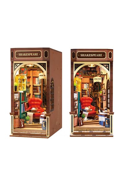 Rolife 3d Puzzle, Diy Shakespeare's Library Booknook, , 194 Pieces