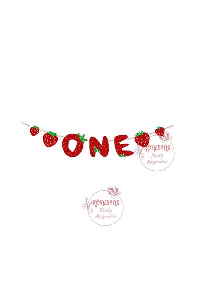 RÖNESANS PARTİ Renaissance Strawberry Themed One Written Eva Banner