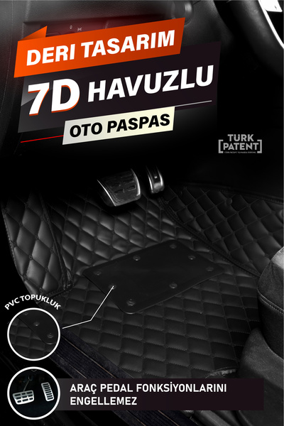 stiloto TOFAŞ ŞAHİN,DOĞAN (1988-2002) UYUMLU DERİ 7D HAVUZLU TAM SET OTO PASP...