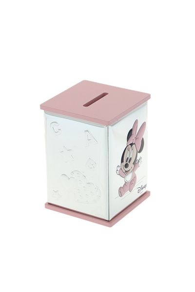 GiftExpress Baby Minnie Mouse pink silver piggy bank