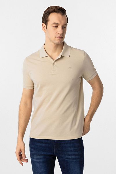 SÜVARİ Μπλουζάκι Polo Collar από βαμβακερό ύφασμα Cavalry Slim Fit