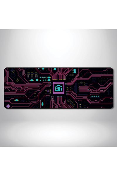 Gamertek Circuit Hot Pink Desk Mat (80x30 cm)
