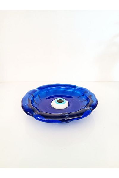 ADAMODART Evil Eye Bead Handmade Glass Ashtray