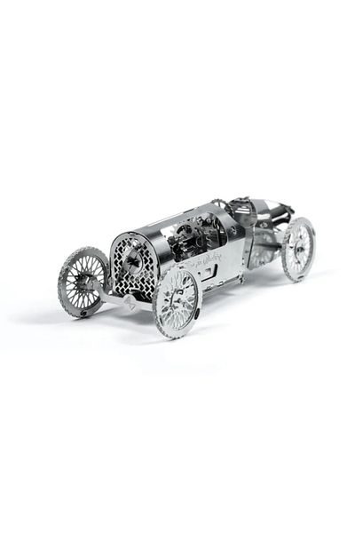 Time for Machine 3D Mechanical Puzzle, Vintage Race Car Silver Bullet, Metal, Time for Machine, 97 pieces
