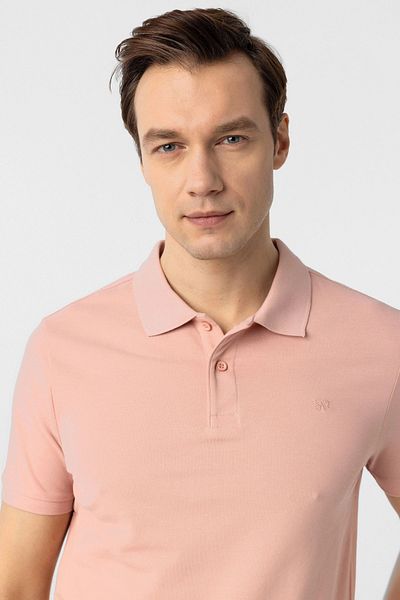 SÜVARİ Μπλουζάκι Polo Collar από βαμβακερό ύφασμα Cavalry Slim Fit