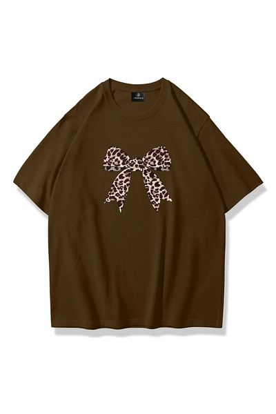 Machetta Γυναικείο μπλουζάκι Leopard Leopard με στάμπα Oversize 100% βαμβακερό