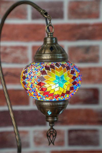 CYL Mosaic Patterned Authentic Dress - Lampshade Table and Light Bulb Gift