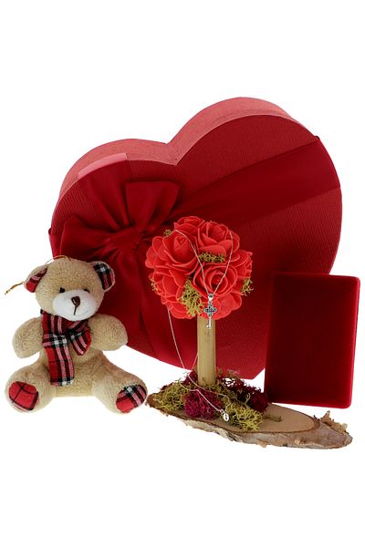 GiftExpress Rose tree gift set with jewel