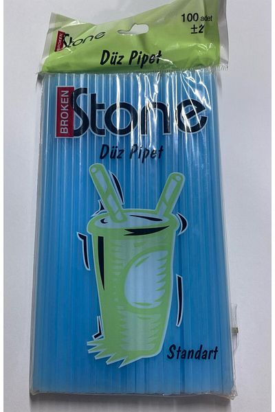 Broken Stone Straws Colored Straight 100's
