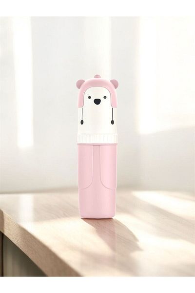 Bayev Pink Capped Pen Holder, Travel Type Accessory Carrying Container Toothpaste Toothbrush Storage Box