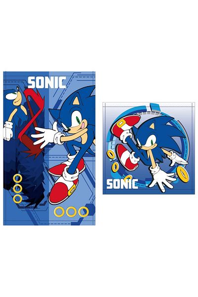 Sonic Set of two hand and face towels, 30x30 cm and 30x50 cm, 100% cotton, multicolor, Sonic
