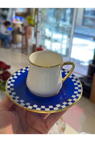 Glore NAZAR MAVİ TEK KİŞİLİK TÜRK KAHVESİ FİNCANI