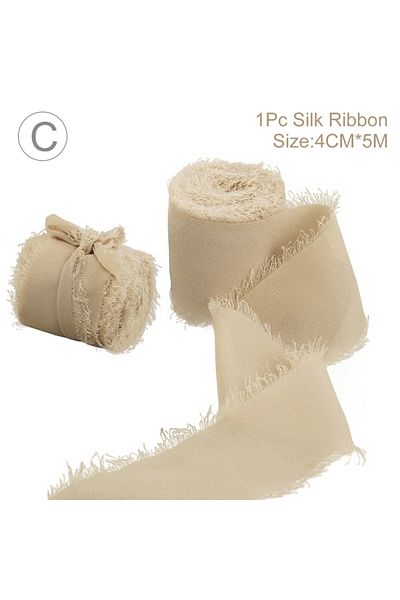 Choice 4CMX5M 3 Real Pure Silk Ribbon Embroidery Satin Cotton Raw Edge For Handcrafts Wedding Party Bridal
