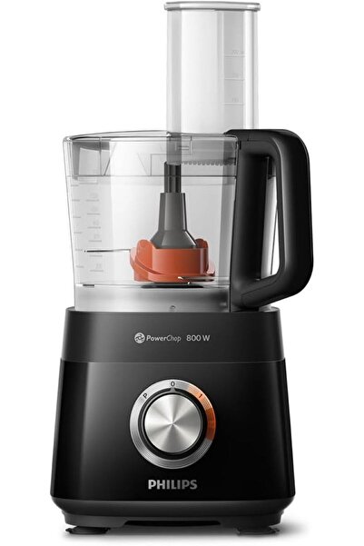 Philips Daily Collection Gıda İşlemcisi, Uyumlu 800W, 2’si 1 Arada Kesme Diski, 2.1L Kap, Siyah