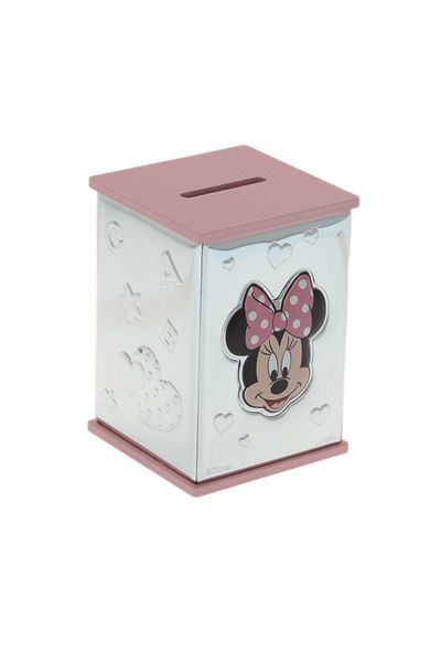 GiftExpress Silver Minnie Mouse piggy bank 11cm