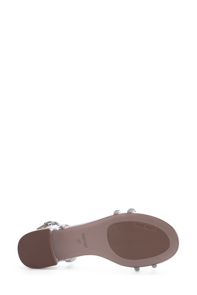 Nine West Nayeme 3Fx Silver Women's Flat Sandals