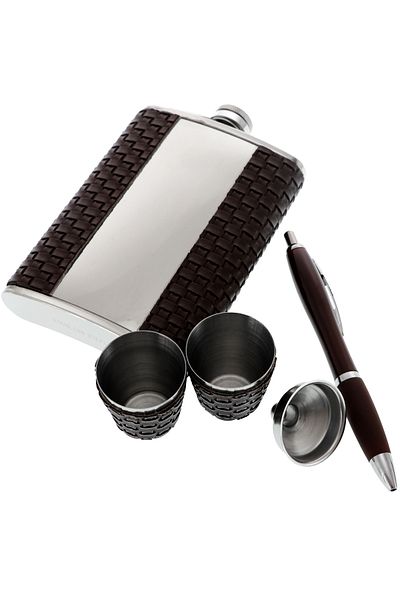 GiftExpress Glass Gift Set with Glasses and Pen