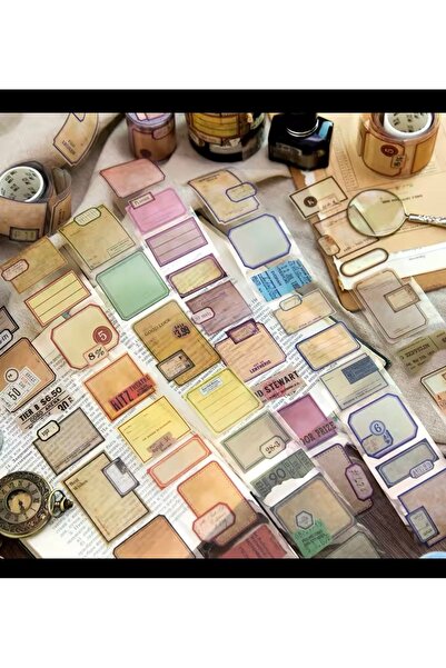 Padme studio Bullet Journal Sticker Roll / Retro Style / Mor Tonlar