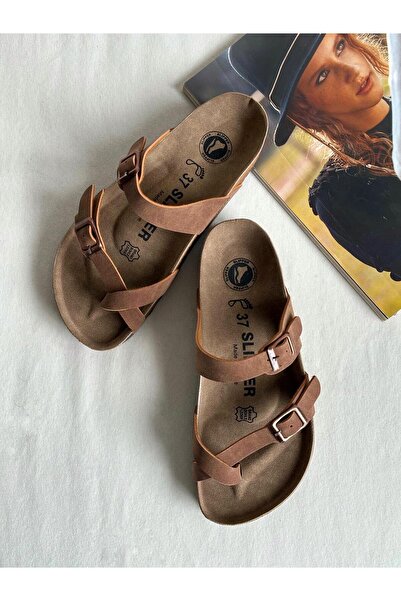 Zuum Slip Single Toe Women's Slippers - Tan