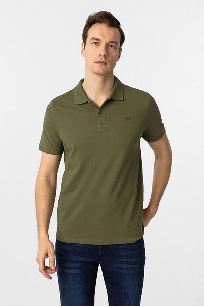 SÜVARİ Μπλουζάκι Polo Collar από βαμβακερό ύφασμα Cavalry Slim Fit