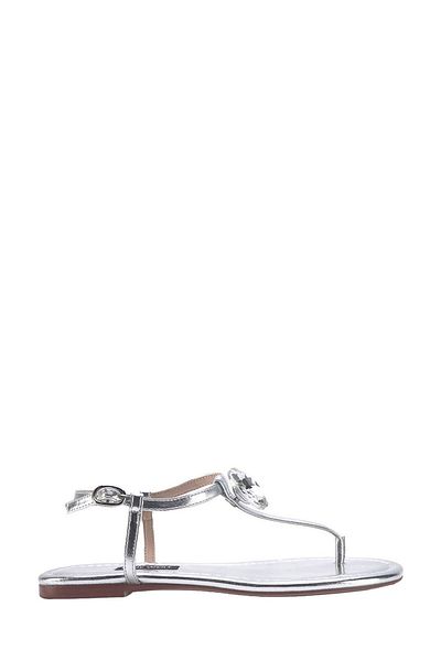 Nine West ARTEMIS 3FX - Sandale plate pentru femei de culoare argintie
