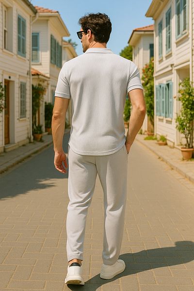 Pobudo Baggy Set - Stone Colored Shirt