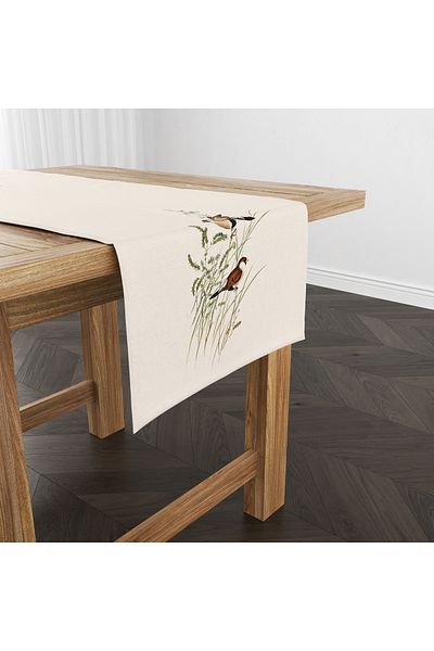 Filamente Digital Printed Runner - Μοτίβο πουλιών - 140x40 cm