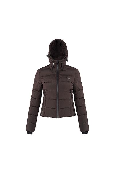 lumberjack Apresque Coat Μαύρο Γυναικείο Κοντό Παλτό