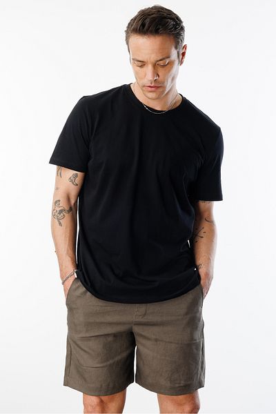 GENIUS STORE Men's T-Shirt Standard Fit Basic Crew Neck 5-Pack T-Shirt Basic-Manless5