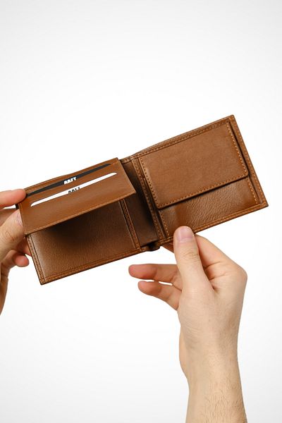 MFT Leather Design Bond 7110 Ανδρικό πορτοφόλι από γνήσιο δέρμα Claret Red