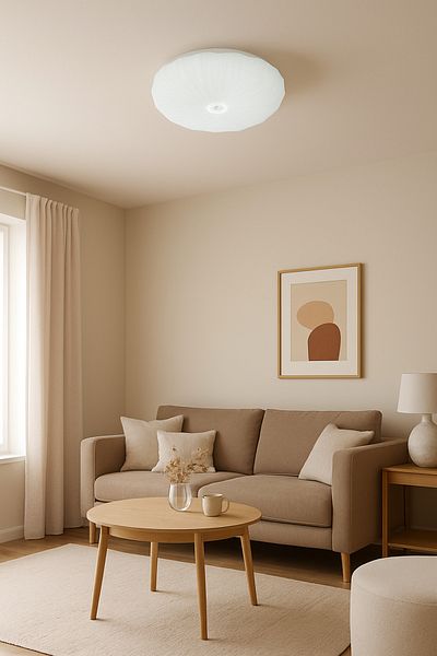 Lambadar Ares Model Special Design 42 cm Large Size Modern 3 Colors (White-Daylight-Yellow) Plafonier Led Chandelier
