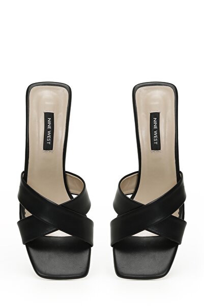 Nine West Μαύρες γυναικείες παντόφλες με τακούνι Narot 3fx