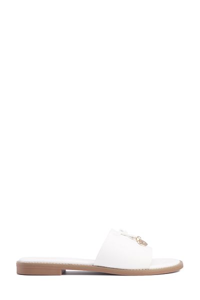 Nine West Wollon 4Fx White Women's Flat Slippers
