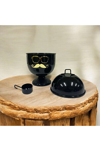 DECOOR MALL Metal Kapaklı Ve Ölçekli Deterjan Kutusu 2lt Kapasiteli litre Deterjanlık