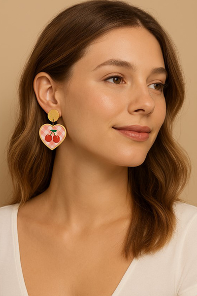 New Obsessions الكرز الكرز سيدة الأقراط النسائية