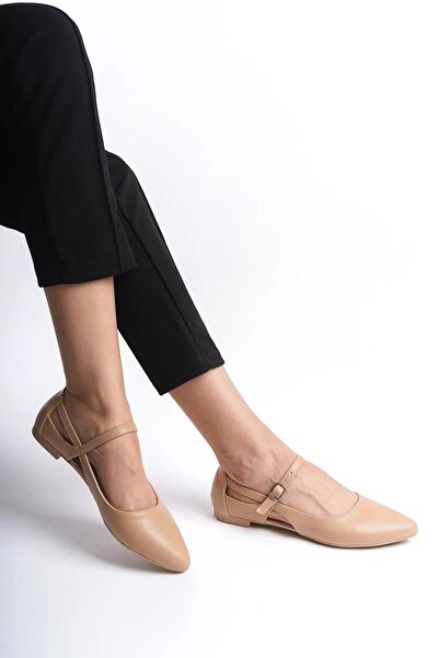 Tomato Bags Women's Light Sole Ballerinas with Window and Straps on the Sides