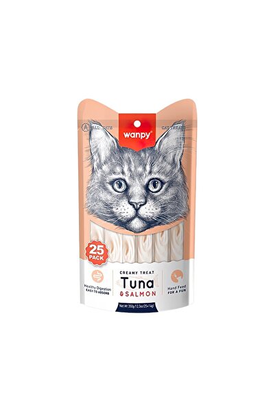 Wanpy Ton Balıklı Ve Somonlu Krema Kedi Ödülü 25x14 gr