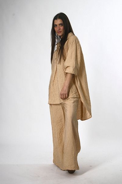 ABBRA Women's Button Detailed Wrinkle Suit