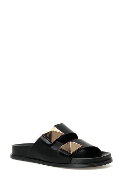Nine West شبشب مسطح للنساء باللون الأسود من Mistr 4fx