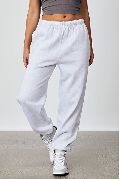 Madmext Kadın Karmelanj Beli Lastikli Oversize Eşofman Altı Mg1235