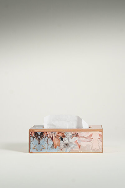 Good Wood Mood Masif ahşap, desenli çekme mendil kutusu