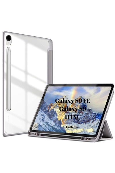 UnDePlus Galaxy Tab S10 Lite FE/S10/S9 FE/S9 Uyumlu Kılıf Grafiti Şeffaf Kalem Bölmeli