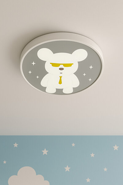 Lambadar Cypher Model Özel Tasarım 52 Cm Büyük Boy Modern 3 Renk(BEYAZ-GÜN IŞIĞI-SARI) Plafonyer Led Avize