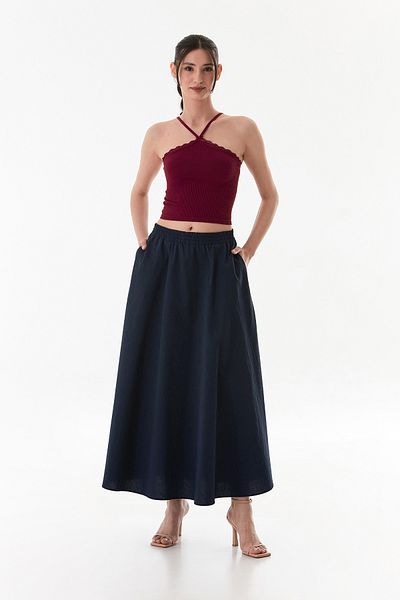 Fulla Moda Elastic Waist Pocket Terry Trousers