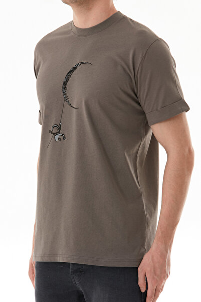 Fulla Moda Μπλουζάκι με λαιμόκοψη με στάμπα Astronaut