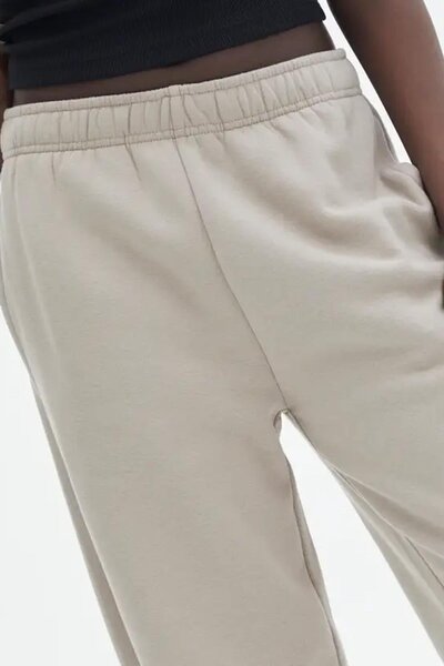 Madmext Μπεζ φαρδύ μπατζάκι Βασικό Φούτερ MG1916