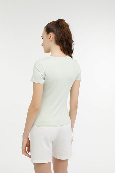 lumberjack Tricou cu mânecă scurtă pentru femei W-ct132 Basic Modal V Nec verde pastel