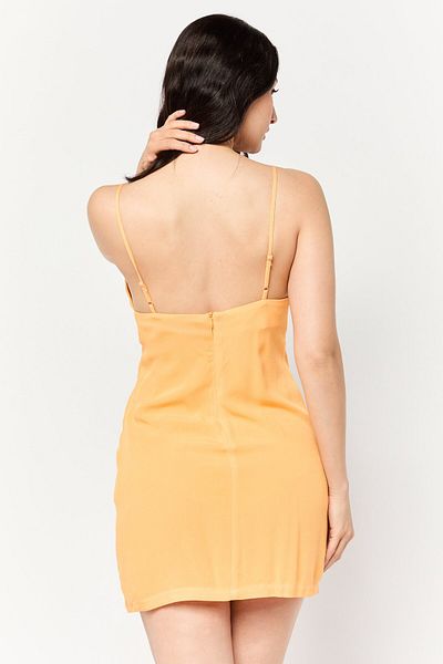 Cropp Women Plain Mini Dress, Orange
