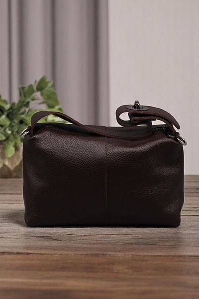 HFKY Brown Women's Hand and Crossbody Bag. Brown Genuine Leather Messenger Bag. Ry401