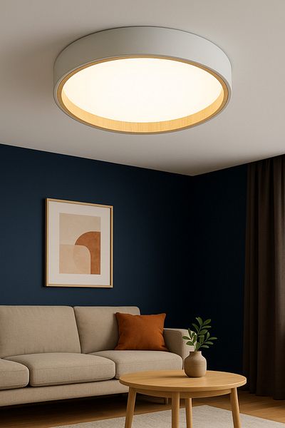 Lambadar Manes Model Special Design 42 cm Large Size Modern 3 Colors (White-Daylight-Yellow) Plafonier Led Chandelier
